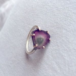 Watermelon tourmaline ring